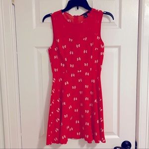 Forever 21 Orange Red Bow Dress